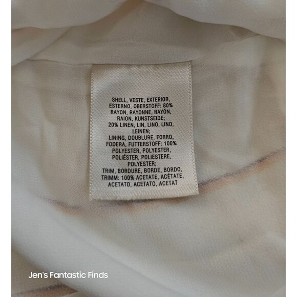 Anthropologie The Essential Jumpsuit Linen Blend Yarn-Dyed Stripe S/M MSRP: $148 - Picture 4 of 9